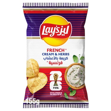 Lay's French Cream and Herbs Potato Chips, 155g