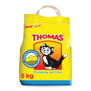 Thomas Cat Litter, Natural Minerals Litter Sand, 5kg Bag