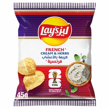 Lay's French Cream and Herbs Potato Chips, 45g