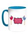 Best Friends Printed Coffee Mug Blue/White/Pink 11ounce