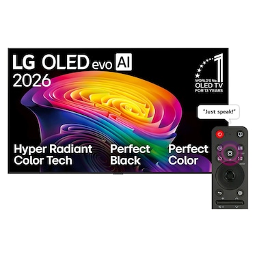 إل جي  77 بوصة تلفاز ذكي أوليد إيفو C6 بالذكاء الاصطناعي 4K OLED77C66LA - أسود
