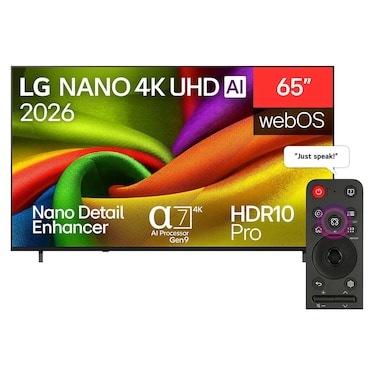 LG 65-Inch NANO 4K UHD AI Smart TV, 65NU840B6LA, Black