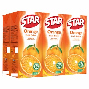 Star Orange Fruit Drink, 225ml, Pack of 6 225mlx6