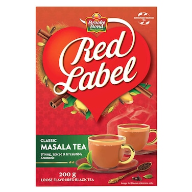 Brooke Bond Red Label Classic Masala Tea Loose Flavoured Black Tea, 200g