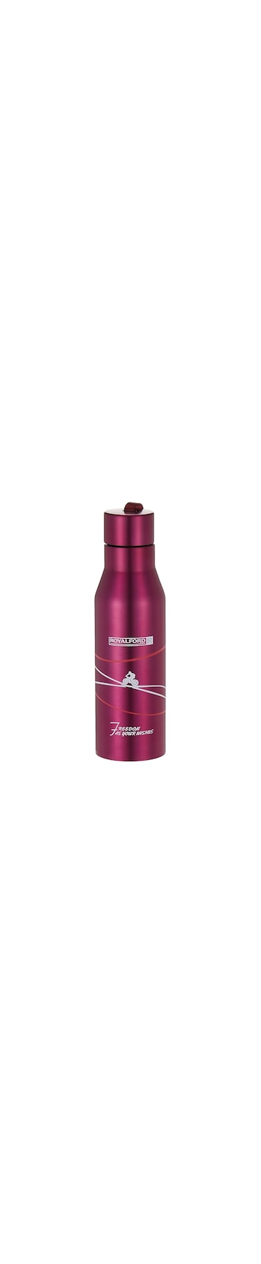 Royalford RF6605Pn 450ml Stainless Steel Vacuum Bottle - Stainless Steel Flask &amp; Water Bottle  Hot &amp; Cold Leak-Resistant Sports Drink Bottle, Vacuum Insulation