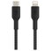 Belkin BoostCharge Braided USB-C to Lightning Cable, 1M, Black