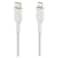 Belkin BoostCharge Braided USB-C to Lightning Cable, 1M, White
