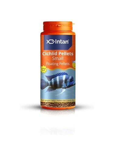 Intan Growel Cichlid Pellets (Small 2Mm Floating)   145Gm - Highly Nutritious Ornamental Fish Food for All Varieties of Small &amp; Big Cichlids