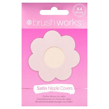 Brushworks Nude Satin Nipple Covers, 4 Pairs