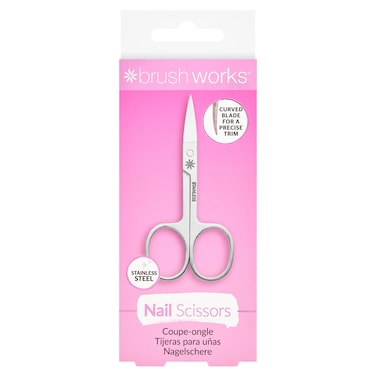 Brushworks Nail Scissors, Stainless Steel