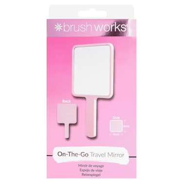 Brushworks On-The-Go Travel Mirror, 9x9cm