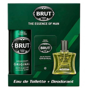 Brut Original Eau de Toilette Gift Set for Men, 100ml Eau de Toilette and 200ml Deodorant Spray