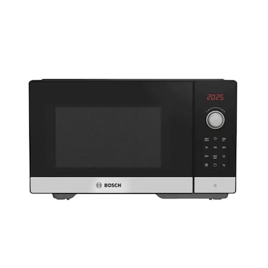Bosch 25L FEL053MS1M Microwave Oven, Stainless Steel, 900W, Built-in Display