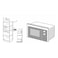 Hoover 25L Built-In Microwave Oven with Grill, Black, HMW-M3925-BBI