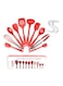 HOME 10-Piece Heat-Resistant Non-Stick Kitchen Utensil Set Red