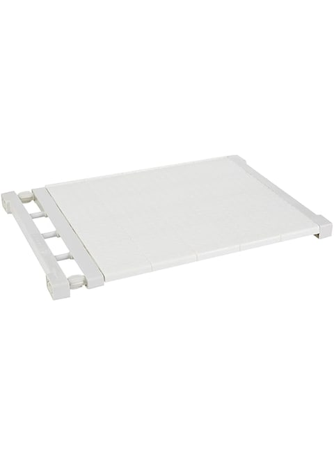 Wardrobe Closet Storage Shelf Cabinet Stretchable Layered Partition Rack Layered Telescopic Baffle Nail-free Shelf(50-80cm)