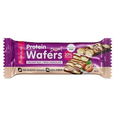 Chikalab Protein Dessert Wafers Creamy Nut Milk Chocolate, 40g