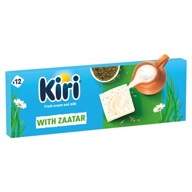 Kiri Cream Cheese Squares with Natural Zaatar, 12 Portions, 200g