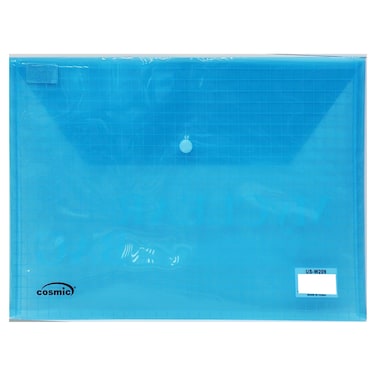 Cosmic My Clear Document Bag A4, Snap Button Closure