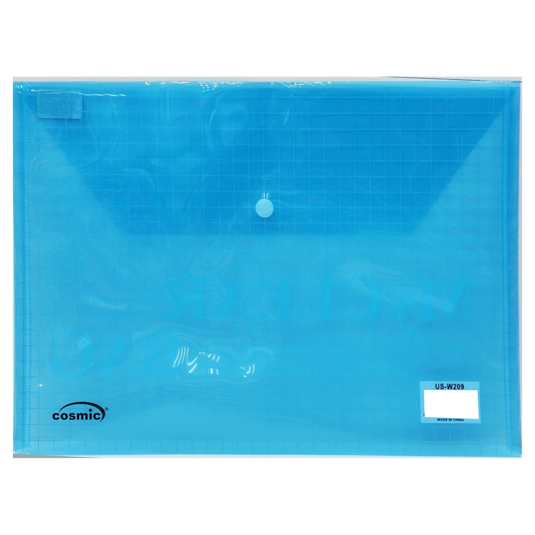 Cosmic My Clear Document Bag A4, Snap Button Closure