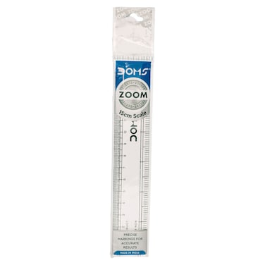 DOMS Zoom Scale, 15cm, Transparent
