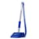 Deli Desk Pen with Stand, 0.5mm Fine Tip, Blue Ink, Soft Grip, Model E6791, Blue, 1 Piece