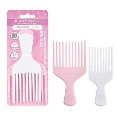 Brushworks Afro Combs, 2 PCS