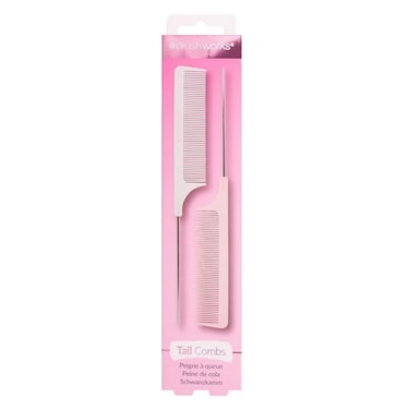 Brushworks Professional Needle Tail Combs, 2 PCS
