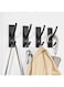 4 Pack Stick on Hooks for Hanging, Extra Sticky 6KG (Max), Coat Hook on Door for Towel Coat Hat Key, Metal Stainless Heavy Duty, Self Adhesive Hangers Wall Mounted for Bathroom Shower Kitchen, White