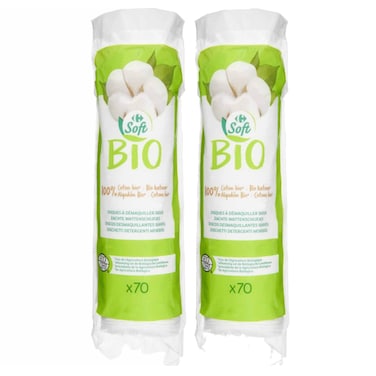 Carrefour Cleansing Pads, 70 Pads, Pack of 2