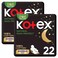 Kotex Maxi Thick Night Natural Sanitary Pads with Wings, 22 Pads, Pack of 2