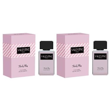 Shirley May Valentine Eau de Toilette for Women, 100ml, Pack of 2