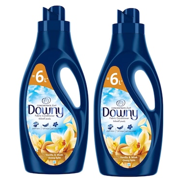 Downy Concentrated Fabric Conditioner Vanilla and Musk, 2L, Pack of 2