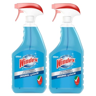 Windex Original Glass Cleaner Spray, 750ml, Pack of 2