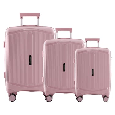 Nomad Strider Hardside Spinner Luggage Set, Pink, 57cm + 67cm + 77cm, 3 PCS