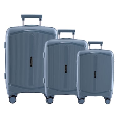 Nomad Strider Hardside Spinner Luggage Set, Ash Blue, 57cm + 67cm + 77cm, 3 PCS