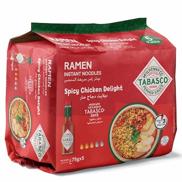 Tabasco Ramen Instant Noodles, Spicy Chicken Delight, 75g, Pack of 5