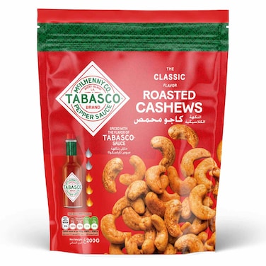Tabasco Roasted Cashews, Classic Flavor, 200g