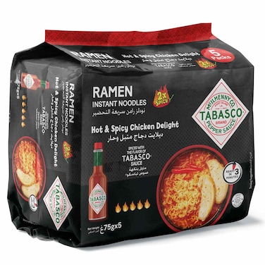 Tabasco Ramen Instant Noodles, Hot and Spicy Chicken Delight, 75g, Pack of 5