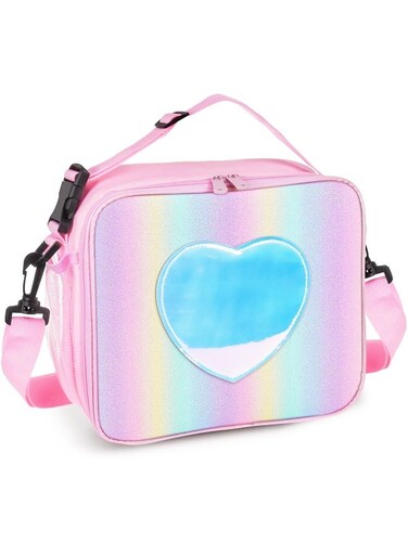 Box for Kids Girls, Insulated Rainbow Tote Bag Leakproof Thermal Cooler Reusable Lunch Bag for School Office Outdoor