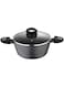 Bergner Orion Casserole With Lid 28X13Cm Aluminum Induction Base, Bg8516Mbg, Grey