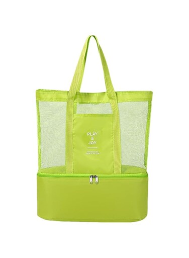 Wander Agio Big Travel Picnic Kit Bags Vacation Food Bag Organizer Junket Lunch Beach Swim Dry and Wet Two-layer Green 1