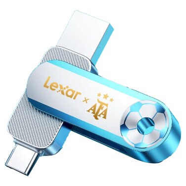ليكسار ذاكرة فلاش USB مزدوجة JumpDrive D500 إصدار AFA، سعة 128 جيغابايت، USB 3.2 الجيل الأول