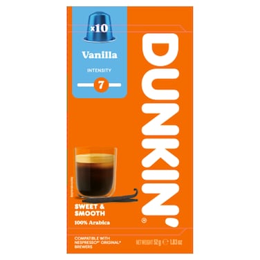 Dunkin Vanilla Coffee Capsules, 52g