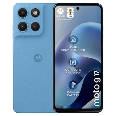 Motorola Moto G17 4G Smartphone, 4GB RAM, 256GB, Alaskan Blue
