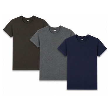 JG Boys Crew Neck T-Shirt, 3-14 Years, Pack of 3