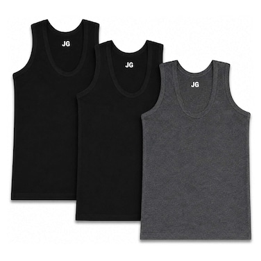 JG Boys Vest, 3-14 Years, Pack of 3