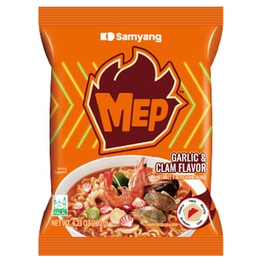 Samyang MEP Garlic &amp; Clam Flavor Instant Noodles, 120g