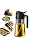 Oil Spray 470ml - Air Fryer 2-in-1 Oil Spray for Cooking, Salads, Vinegar and Kitchen Accessories - Black