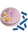 GulfDealz Happy Birthday/Best Wishes/Congratulations &amp; Anniversary Cake Decoration Topper (Blue, Set of 6 Pieces)